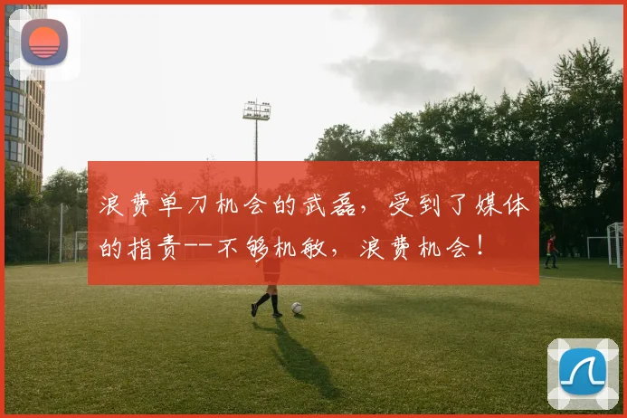 浪费单刀机会的武磊，受到了媒体的指责--不够机敏，浪费机会！